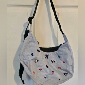 Baggu UO Exclusive Embroidered Charms Nylon Crescent Ditsy Charms